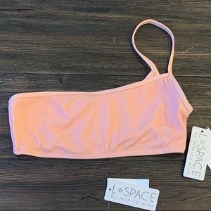 LSpace ribbed single shoulder bikini top